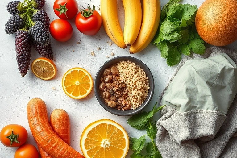 Conceitos visuais relacionados a alimentação e execícios físicos